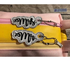 Stickdatei ITH - Anhänger Mr. & Mrs.